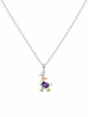 Amethyst Goose Duck Pendant (#P109)